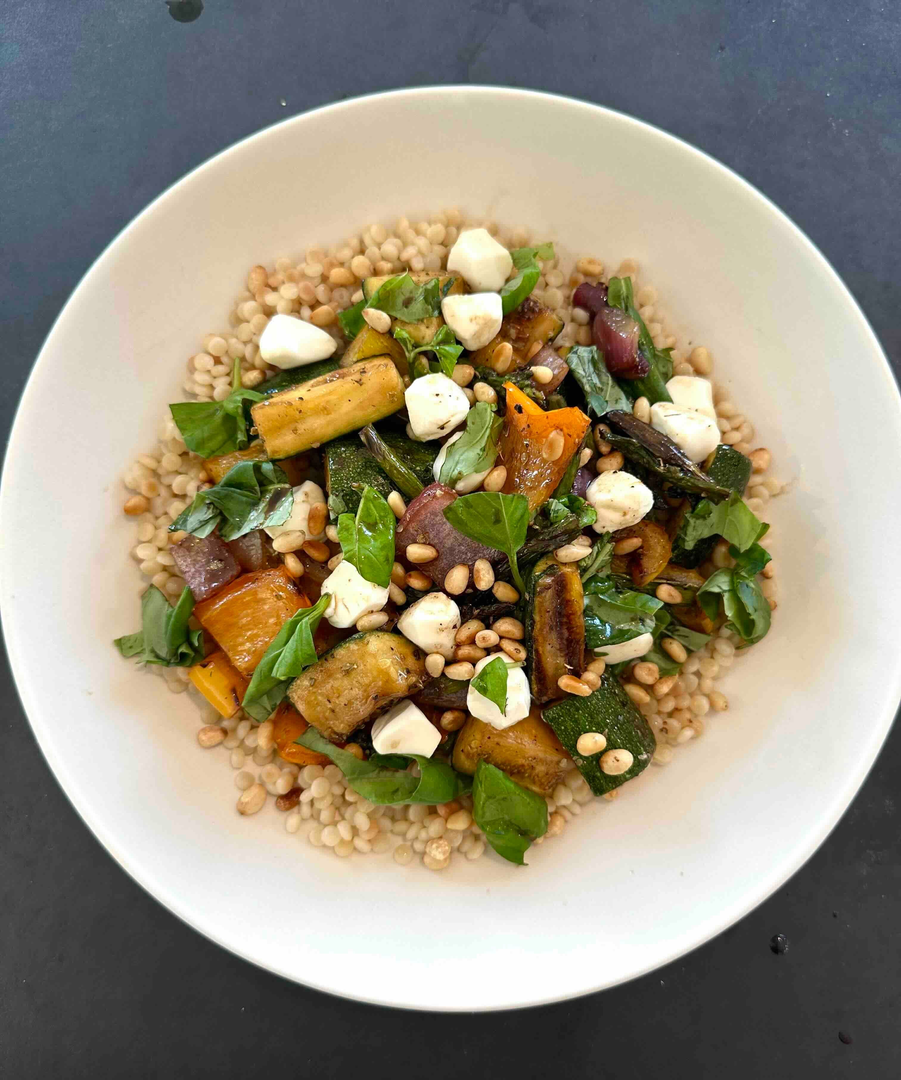 Marinated Grilled Veggies over Couscous